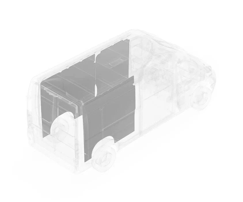 05R04-20-H – LEGEND FLEET Van Wall Liner, With Front And Rear Driver Side/ Rear Passenger Side Panels Textured Light ...